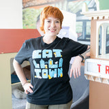 "Cats About Town" T-shirt, Unisex, Designed by Hanae Ko
